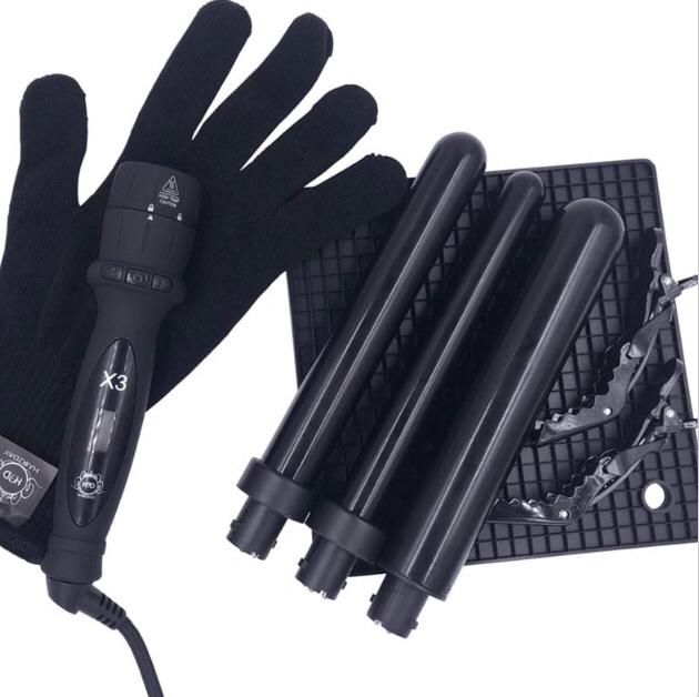 H2D Black 3 Piece Curling Wand