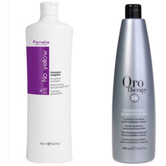 Fanola No Yellow Shampoo & Fanola 24k Diamond Conditioner 1000ml